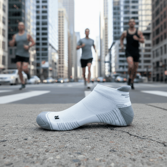 Chaussettes de Course Low Cut Blanc/Gris
