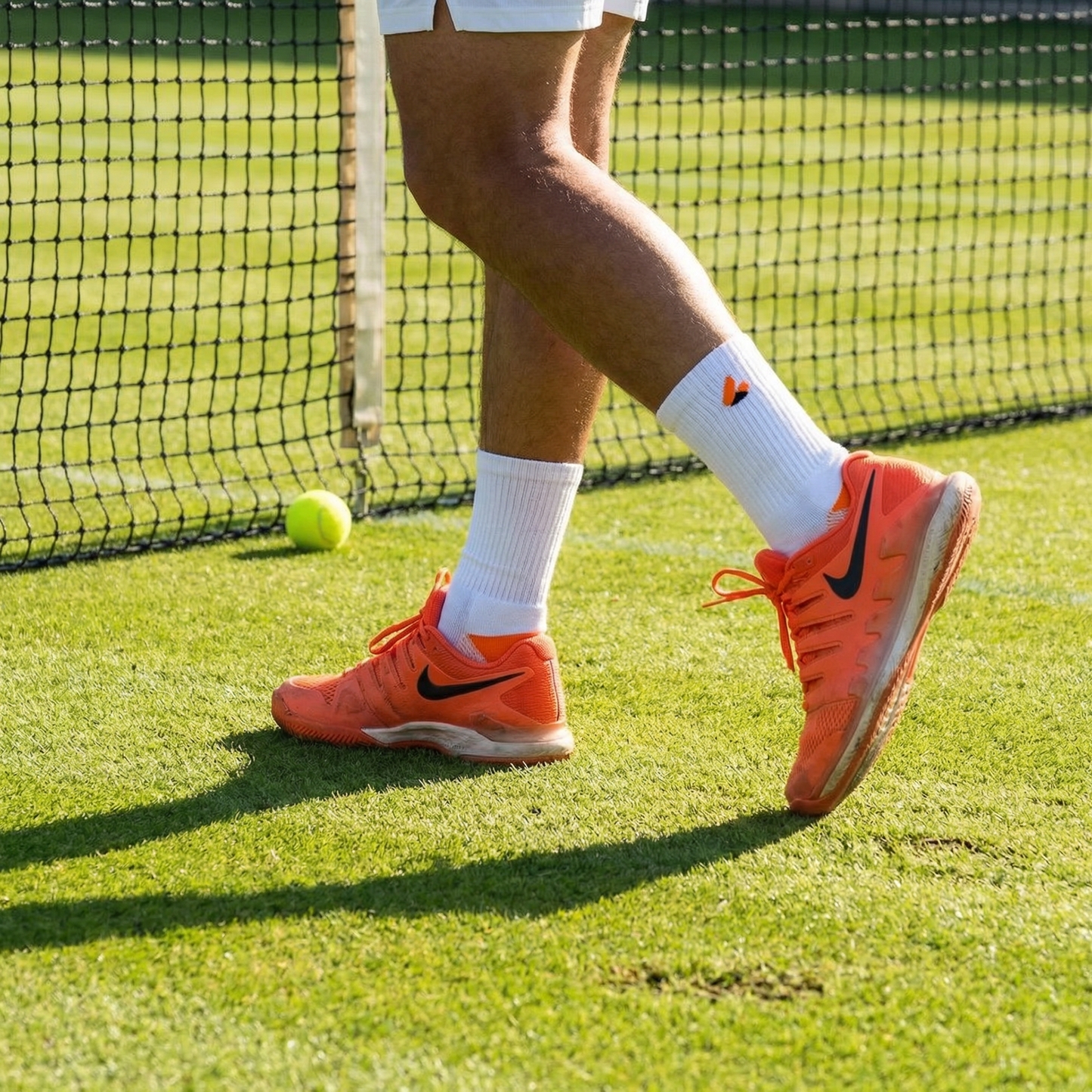 Tennis Socks Crew Lite White/Orange