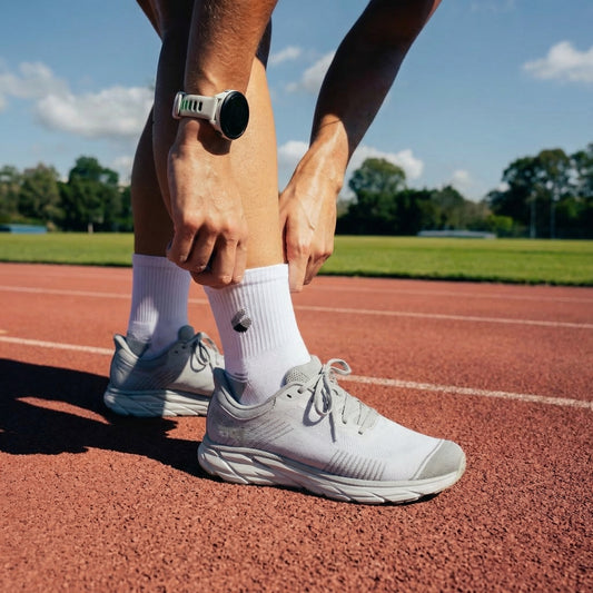 Running Socks Ankle White/Grey