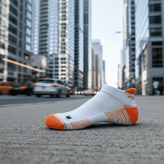 Chaussettes de Course Low Cut Blanc/Orange