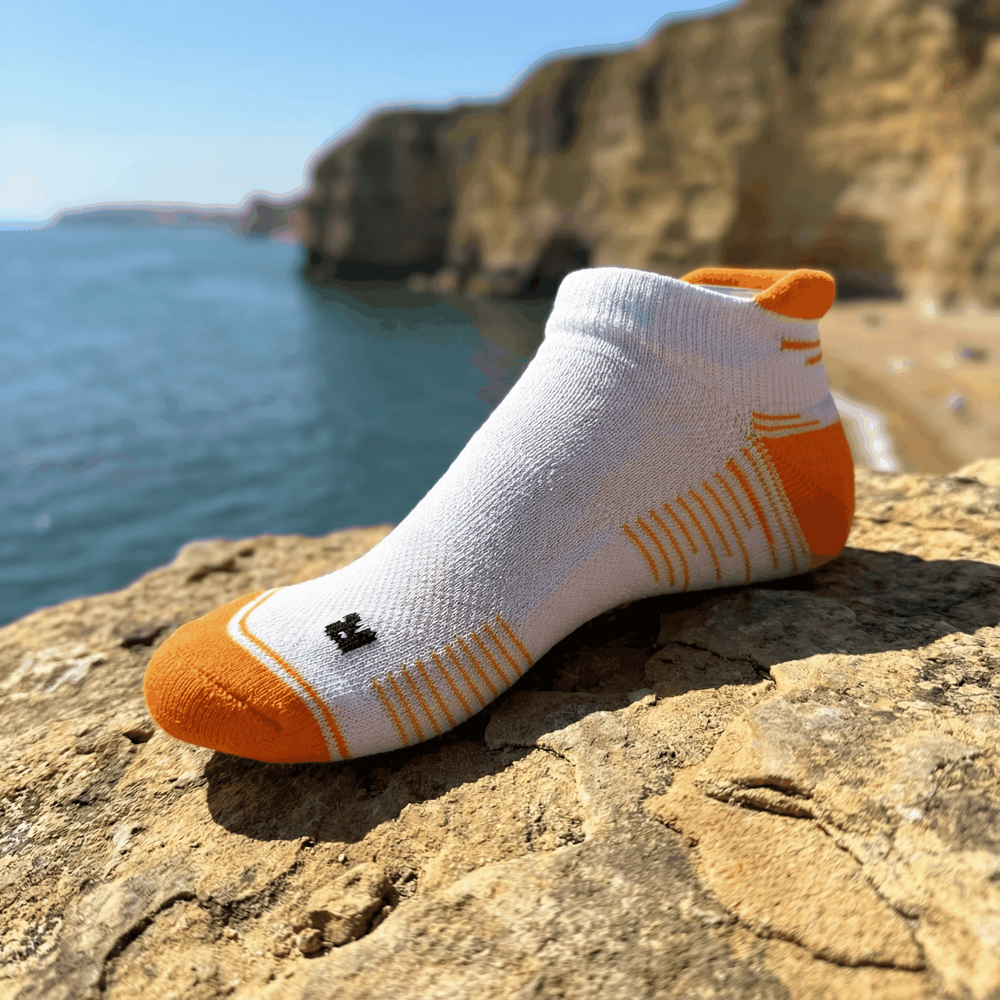 Chaussettes de Course Low Cut Blanc/Orange