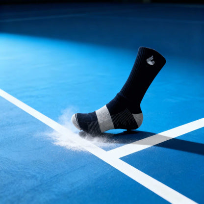 Chaussettes de Tennis Crew Noir/Gris